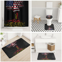 German American Heritage Month Bathroom Set USA Grown Germany Roots Tree Flag Pattern