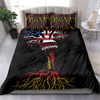 German American Heritage Month Bedding Set USA Grown Germany Roots Tree Flag Pattern