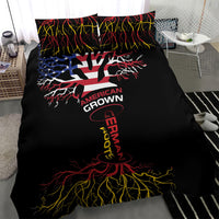 German American Heritage Month Bedding Set USA Grown Germany Roots Tree Flag Pattern