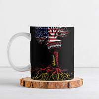 German American Heritage Month Ceramic Mug USA Grown Germany Roots Tree Flag Pattern