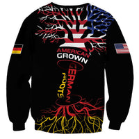 German American Heritage Month Sweatshirt USA Grown Germany Roots Tree Flag Pattern