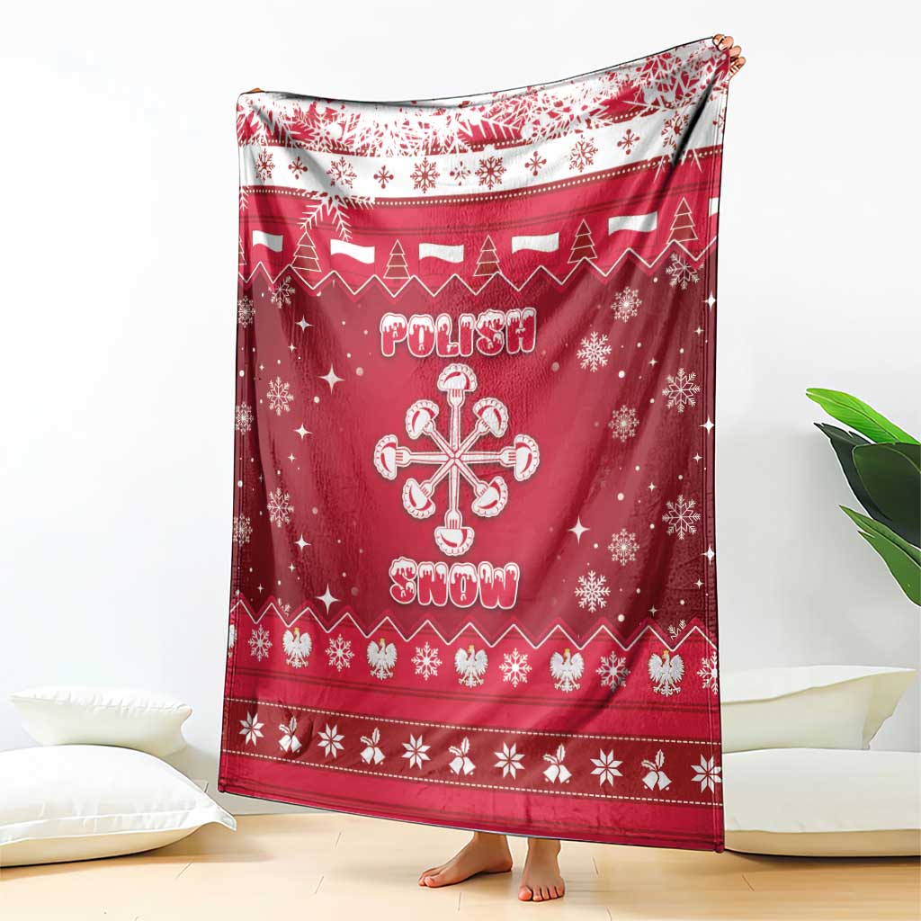 Poland Christmas Blanket Pierogi Polish Snow - Wonder Print Shop