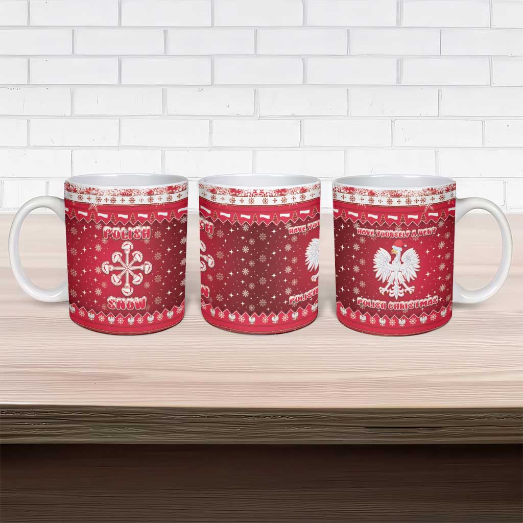 Poland Christmas Ceramic Mug Pierogi Polish Snow - Wonder Print Shop