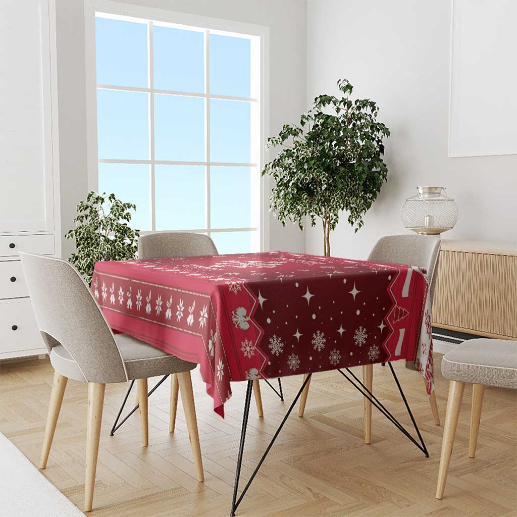 Poland Christmas Tablecloth Pierogi Polish Snow - Wonder Print Shop