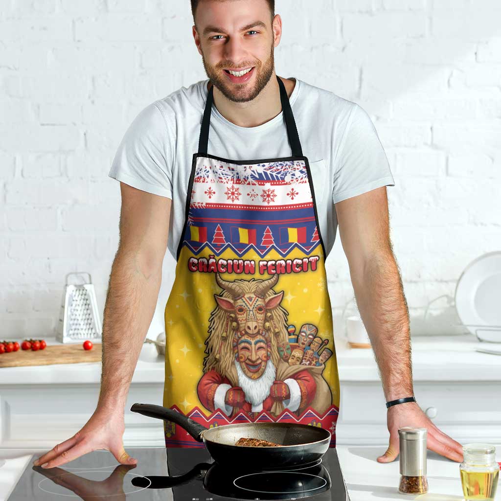 Romania Christmas Apron Romanian Masked Santa - Wonder Print Shop