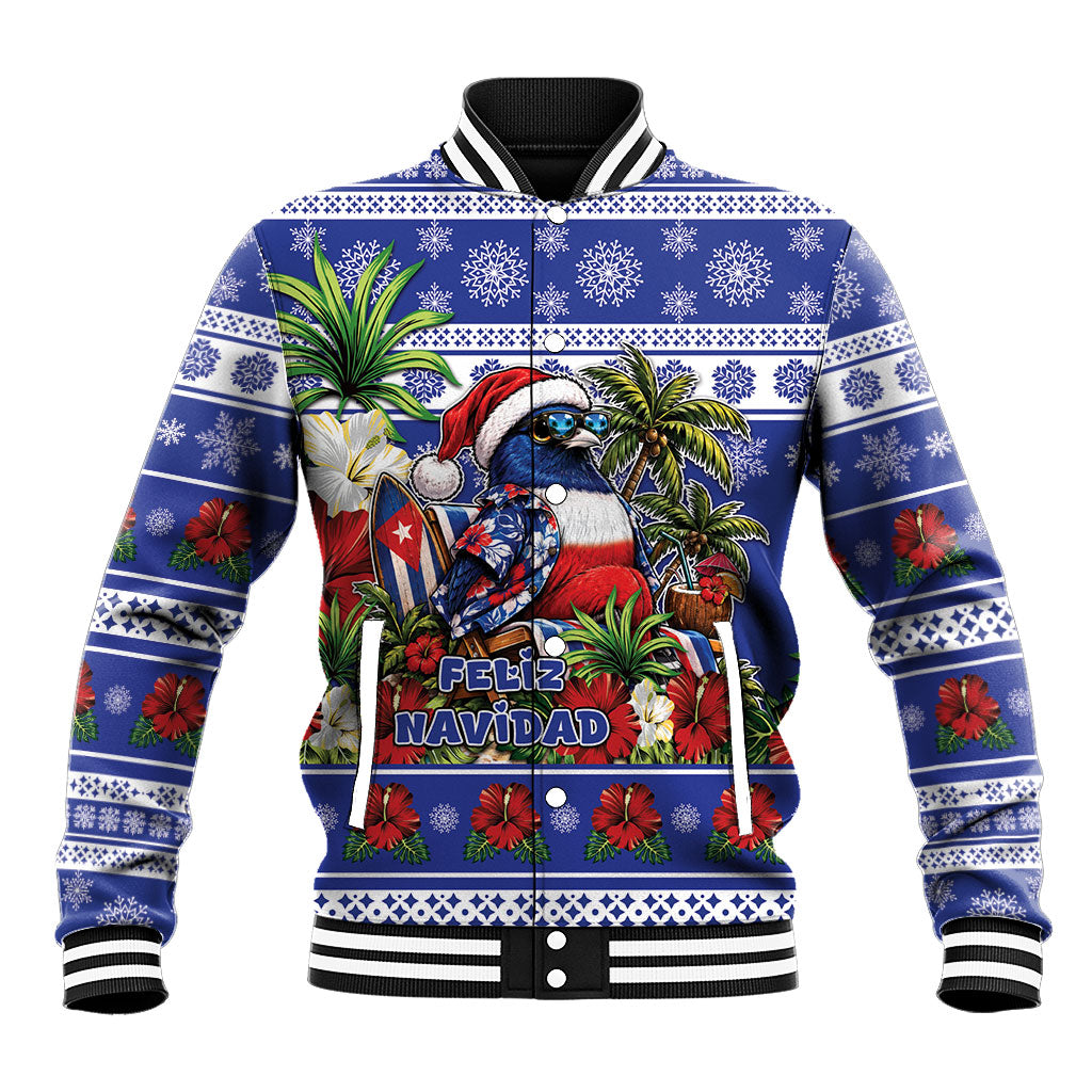 Cuba Christmas Baseball Jacket This Tocororo Bird Needs A Beach Retreat