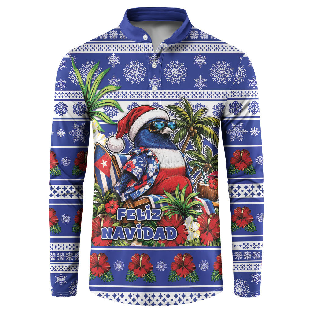 Cuba Christmas Button Sweatshirt This Tocororo Bird Needs A Beach Retreat