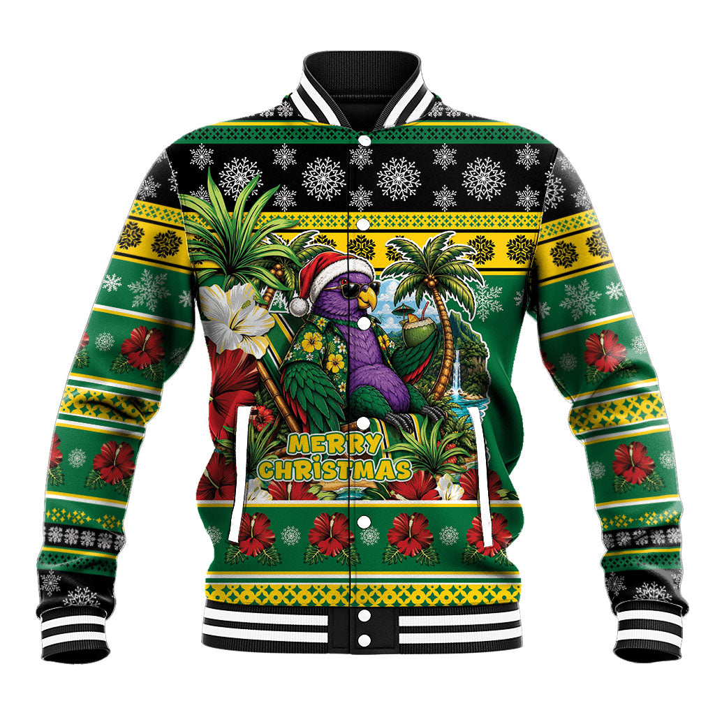 Dominica Christmas Baseball Jacket This Sisserou Parrot Needs A Beach Retreat