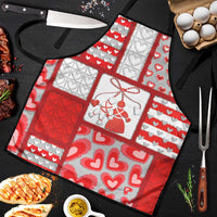 Romania Valentine's Day Apron Martenitsi With Hearts Knitting Effect