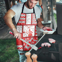 Romania Valentine's Day Apron Martenitsi With Hearts Knitting Effect