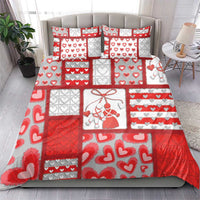 Romania Valentine's Day Bedding Set Martenitsi With Hearts Knitting Effect