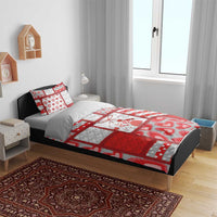 Romania Valentine's Day Bedding Set Martenitsi With Hearts Knitting Effect