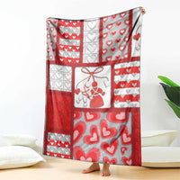 Romania Valentine's Day Blanket Martenitsi With Hearts Knitting Effect
