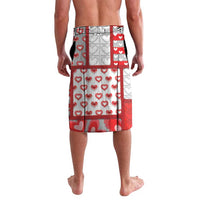 Personalized Romania Valentine's Day Lavalava Martenitsi With Hearts Knitting Effect