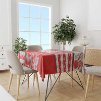 Romania Valentine's Day Tablecloth Martenitsi With Hearts Knitting Effect