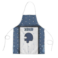 XOXO Valentine's Day Apron Remaining Piece Old Denim Fabric Effect