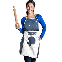 XOXO Valentine's Day Apron Remaining Piece Old Denim Fabric Effect