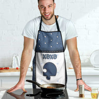 XOXO Valentine's Day Apron Remaining Piece Old Denim Fabric Effect