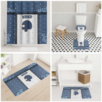 XOXO Valentine's Day Bathroom Set Remaining Piece Old Denim Fabric Effect