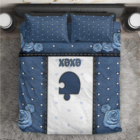 XOXO Valentine's Day Bedding Set Remaining Piece Old Denim Fabric Effect