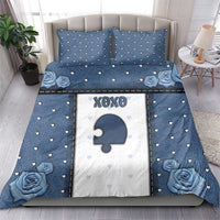 XOXO Valentine's Day Bedding Set Remaining Piece Old Denim Fabric Effect