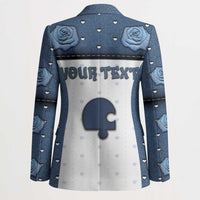 Personalized XOXO Valentine's Day Blazer Remaining Piece Old Denim Fabric Effect