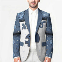 Personalized XOXO Valentine's Day Blazer Remaining Piece Old Denim Fabric Effect