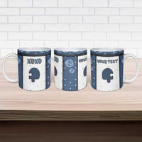 Personalized XOXO Valentine's Day Ceramic Mug Remaining Piece Old Denim Fabric Effect