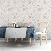 XOXO Valentine's Day Tablecloth Remaining Piece Old Denim Fabric Effect