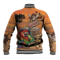 Personalized Drunken Pirate Parrot Baseball Jacket Tropical Vibe