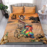 Drunken Pirate Parrot Bedding Set Tropical Vibe
