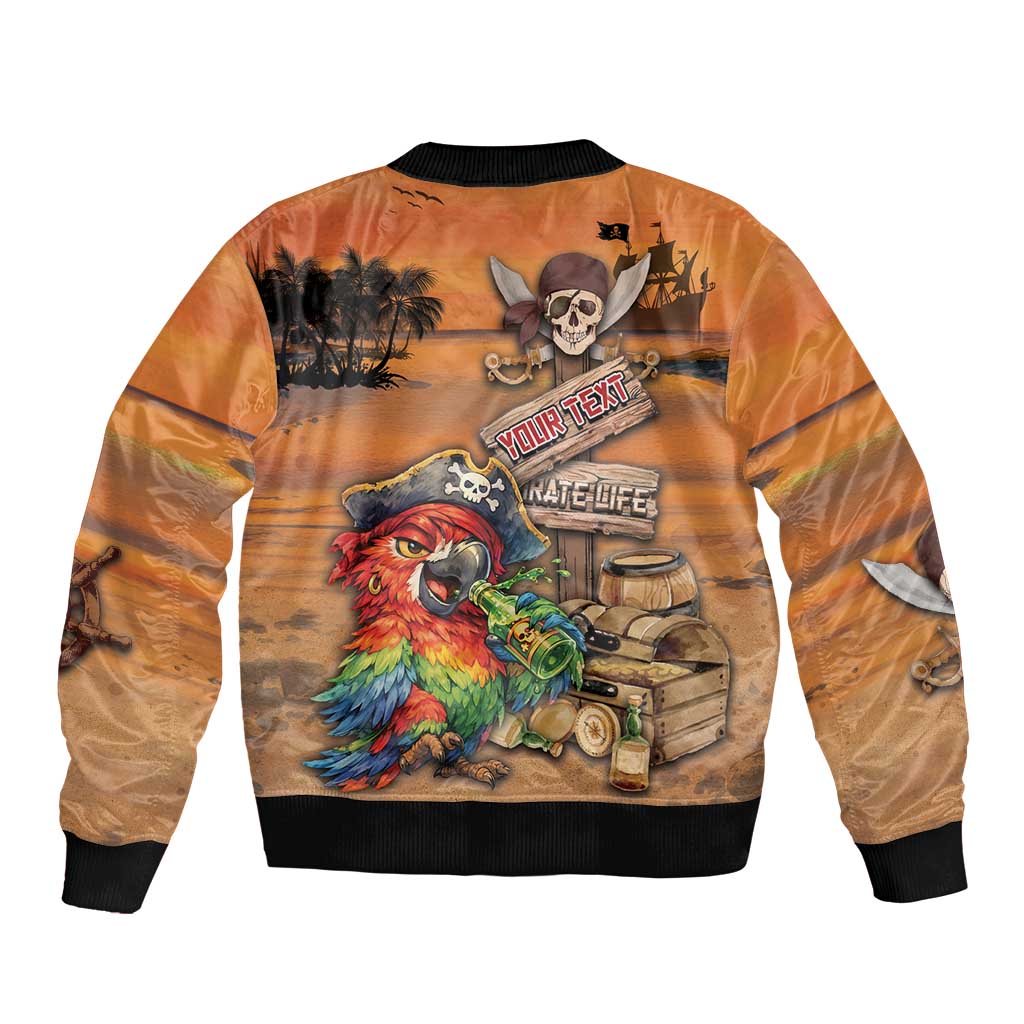 Personalized Drunken Pirate Parrot Bomber Jacket Tropical Vibe