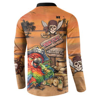 Personalized Drunken Pirate Parrot Button Sweatshirt Tropical Vibe