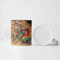 Personalized Drunken Pirate Parrot Ceramic Mug Tropical Vibe