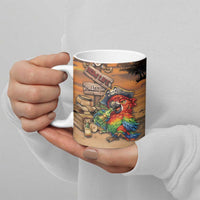 Personalized Drunken Pirate Parrot Ceramic Mug Tropical Vibe