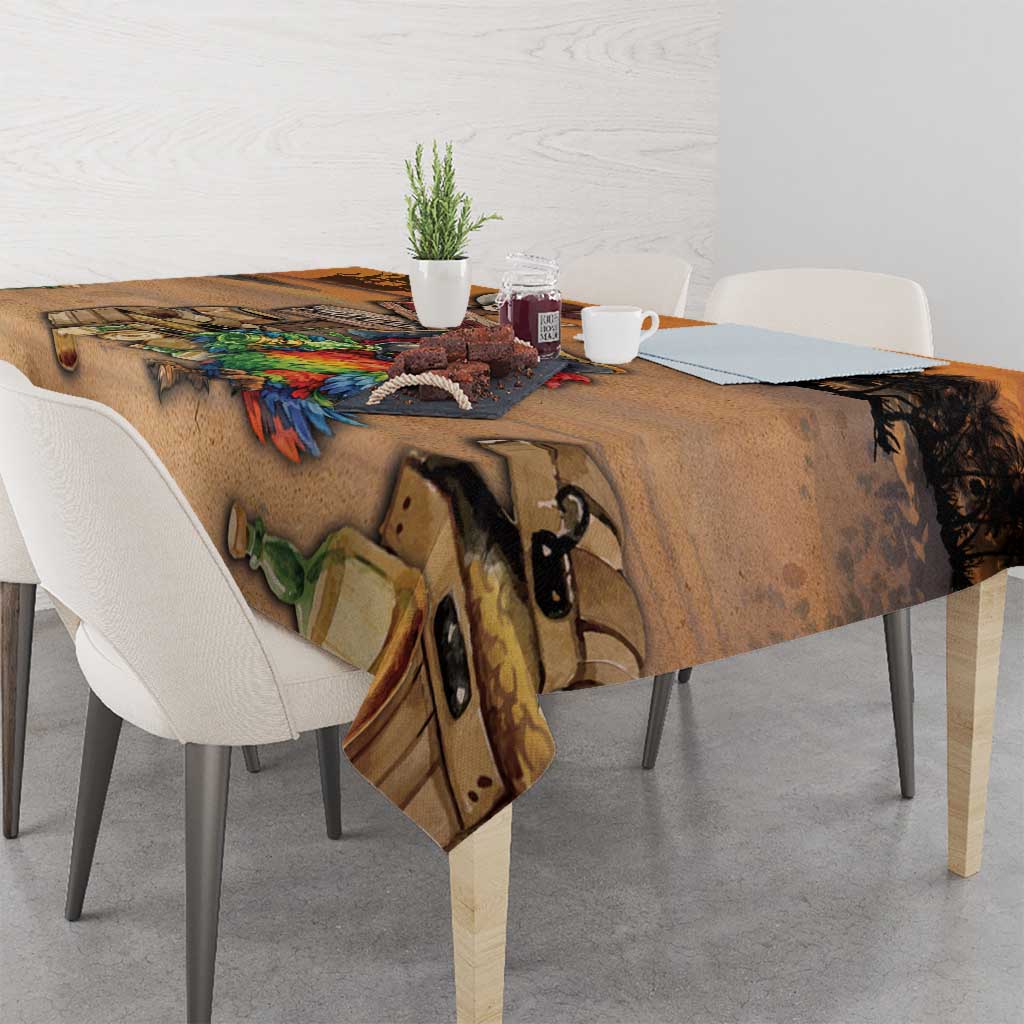 Drunken Pirate Parrot Tablecloth Tropical Vibe