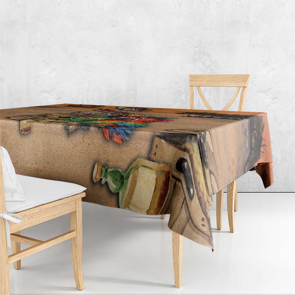 Drunken Pirate Parrot Tablecloth Tropical Vibe