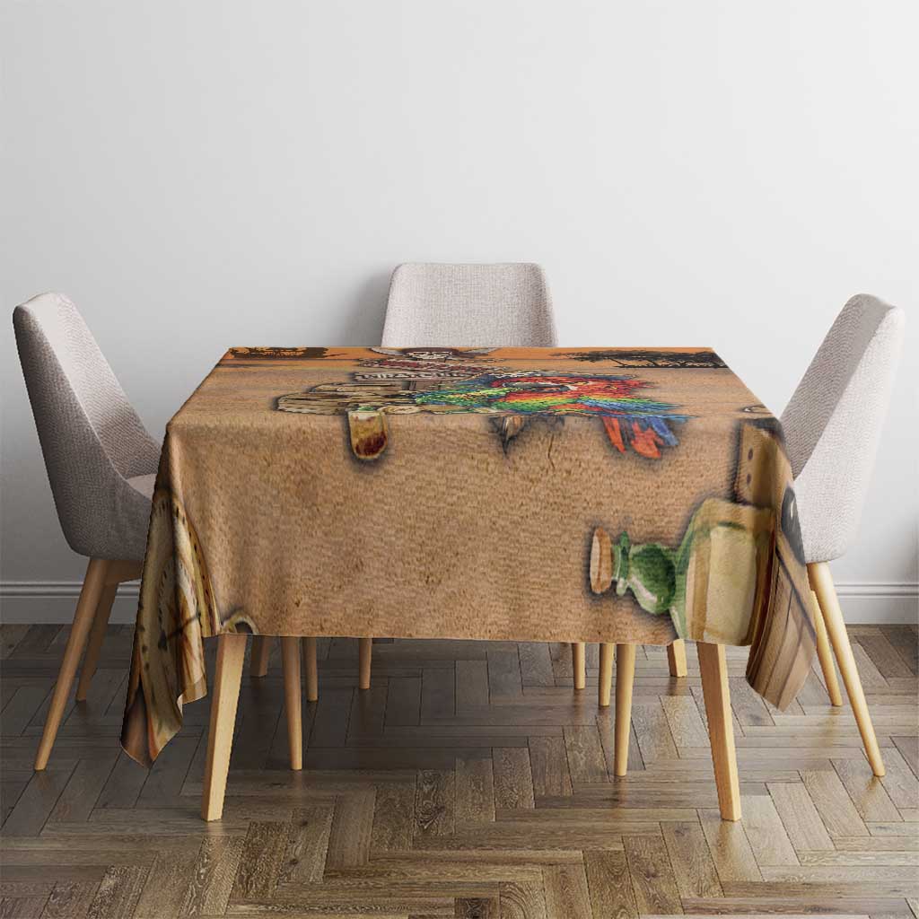 Drunken Pirate Parrot Tablecloth Tropical Vibe