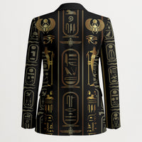 Egypt Cartouche Blazer Gold Pharaoh Hieroglyphics Patterns