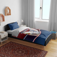 Serbia Bedding Set White Double Headed Eagle With Coat Of Arms - Wonder Print Shop