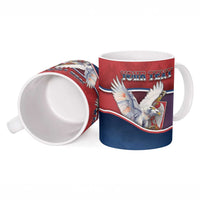 Personalized Serbia Ceramic Mug White Double Headed Eagle With Coat Of Arms - Wonder Print Shop
