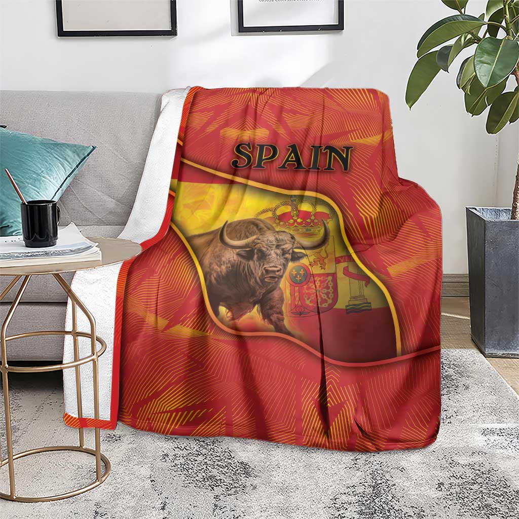 Spain Blanket The Spanish Fighting Bull With Coat Of Arms - Wonder Print Shop