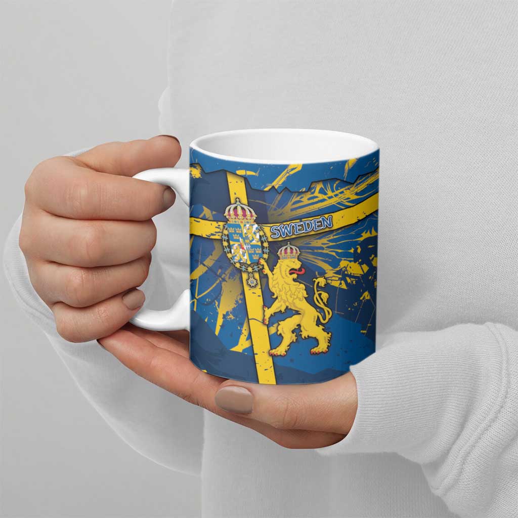 Personalized Sweden Ceramic Mug Coat Of Arms Unique Style - Wonder Print Shop
