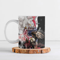 Personalized Polish American Heritage Month Ceramic Mug Two Eagles Soar Above The National Flag