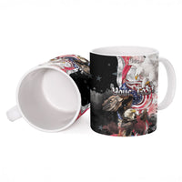 Personalized Polish American Heritage Month Ceramic Mug Two Eagles Soar Above The National Flag