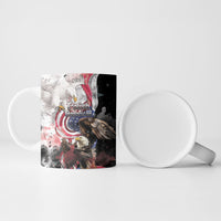 Personalized Polish American Heritage Month Ceramic Mug Two Eagles Soar Above The National Flag