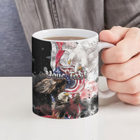 Personalized Polish American Heritage Month Ceramic Mug Two Eagles Soar Above The National Flag