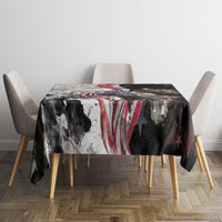 Polish American Heritage Month Tablecloth Two Eagles Soar Above The National Flag