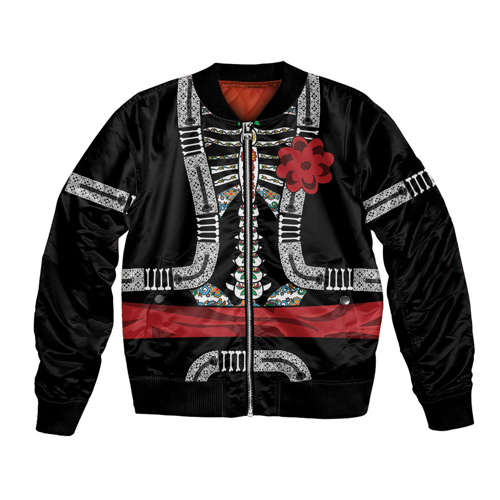 Mexico Day Of The Dead Bomber Jacket Skull Charro Suits Cosplay Funny Style