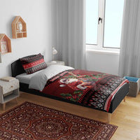 Guitar Christmas Bedding Set Rocking Santa - Wonder Print Shop